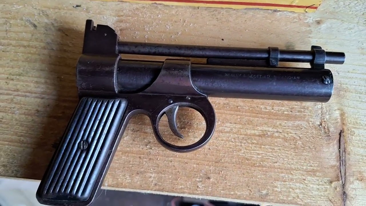 EARLY TIN GRIP WEBLEY JUNIOR AIR PISTOL .177  - SHOOTING FAIRGROUND TARGET (currently for sale, UK)