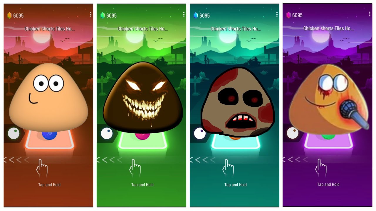 Pou Horror🆚Pou Animation🆚Pou Exe🆚Pou Song Coffin Dance Tiles Hop Edm   Game Who Is Best 🎮 !