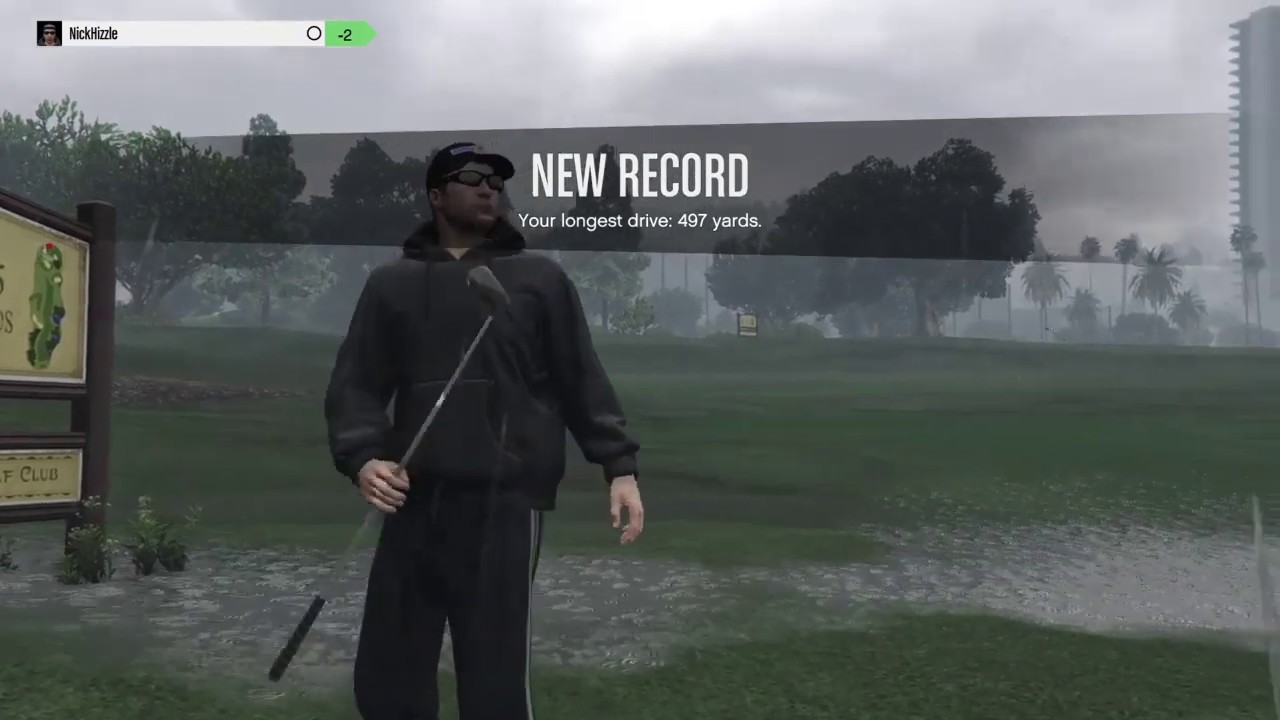 GTA 5 GOLF: WORLD RECORD: 497 YARD DRIVE (454 meters)