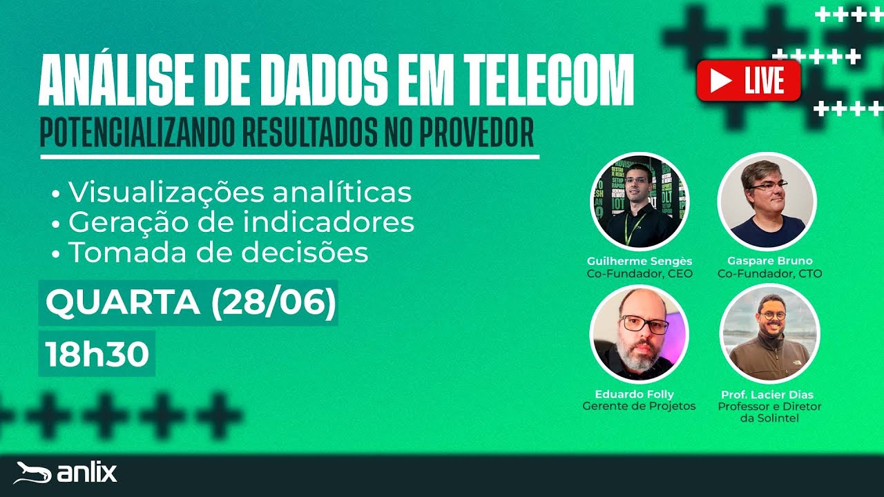 AN&Aacute;LISE DE DADOS EM TELECOM - Prof. Lacier Dias