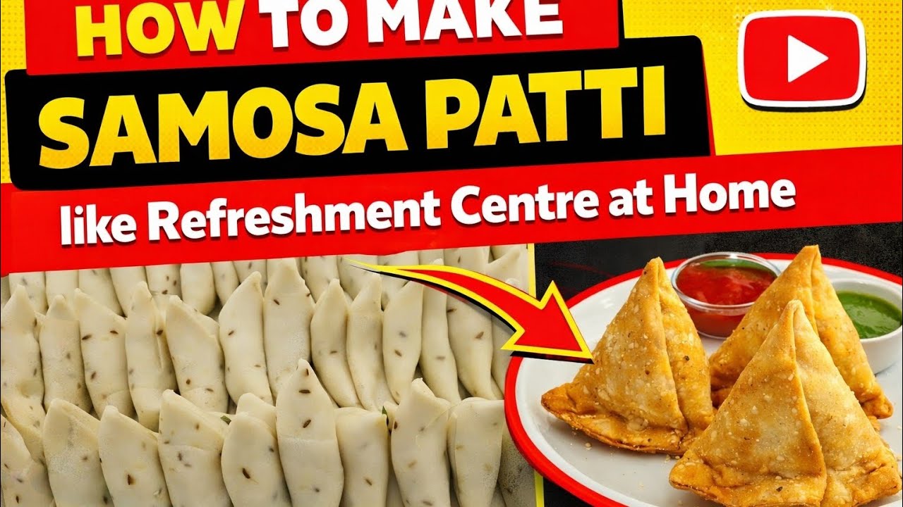 گھر پر ریفریشمنٹ سینٹر جیسی سموسہ پٹی بنانے کا آسان طریقہ | کرسپی اور پتلی سموسہ شیٹس ریسپی