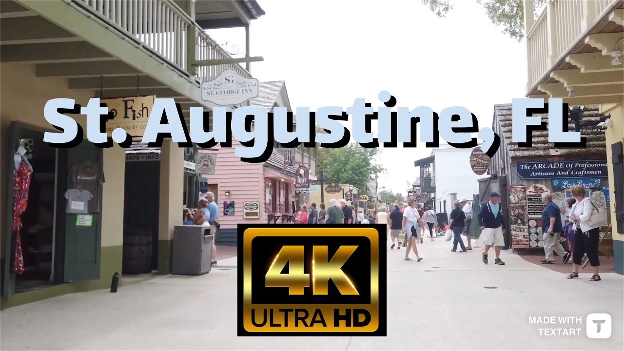 【4K】St. Augustine Florida - Day Walk - 2022