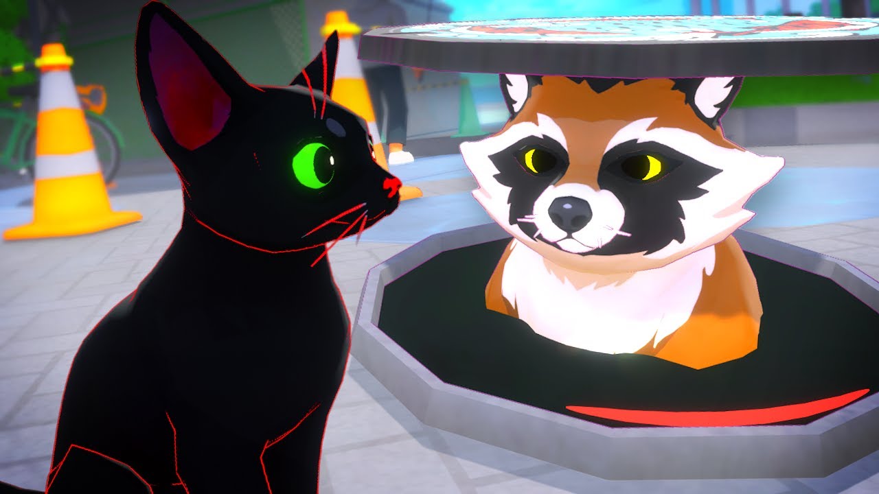 HJEMLØS Kat får Hjælp af VASKEBJØRN for at Overleve! (Little Kitty, Big City)