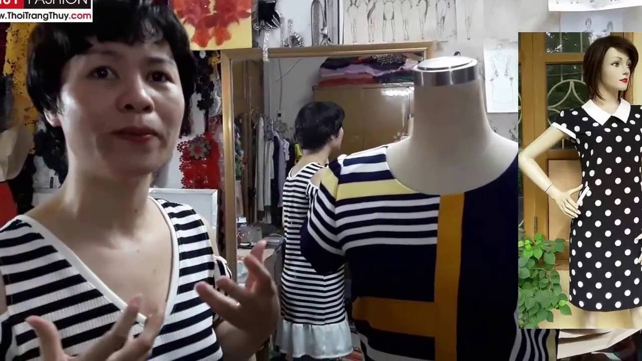 Dậy cắt may: Thiết kế váy suông thân trước tại Thời Trang Thủy - Design shift dress