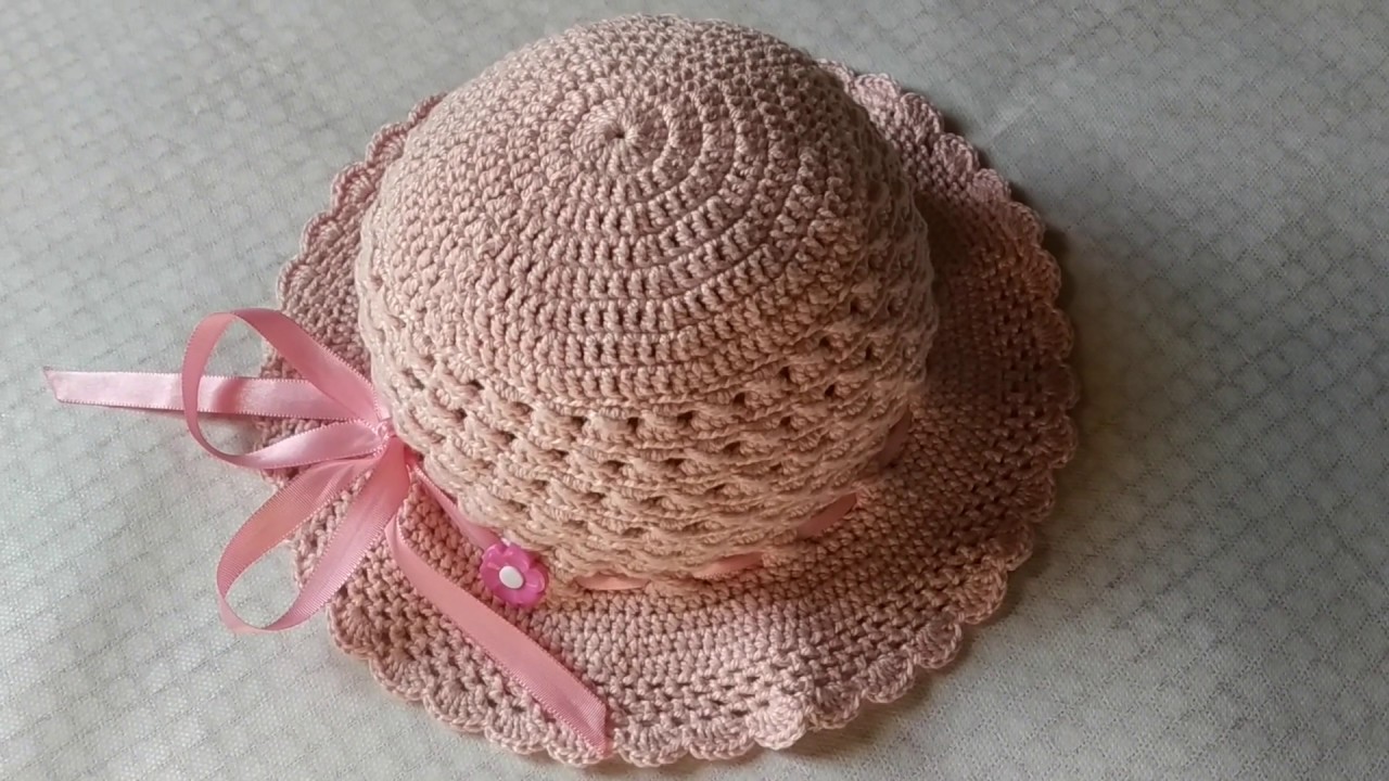 Chapéu de crochê infantil