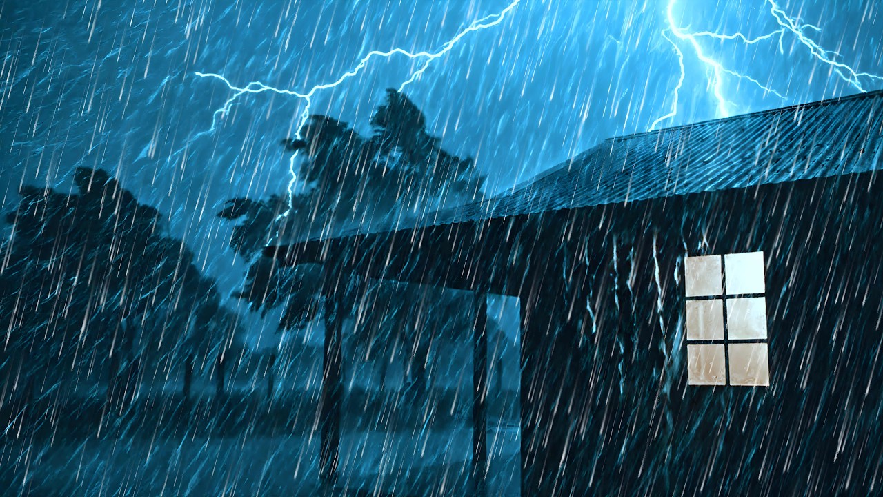 Fall Asleep FAST Tonight 😴 Heavy Rain & Loud Thunder on Tin Roof #107