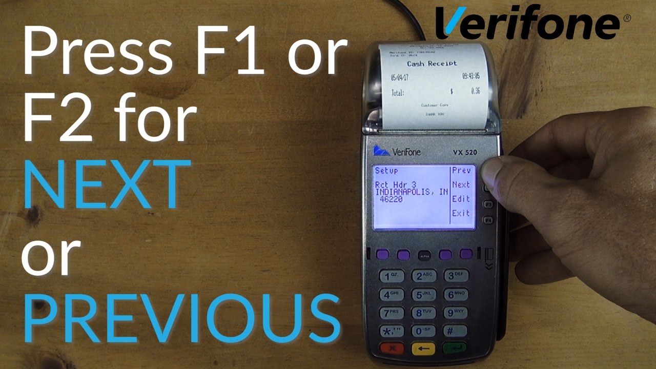 Verifone VX520 Credit Card Terminal Tutorial - Change Receipt Descriptors