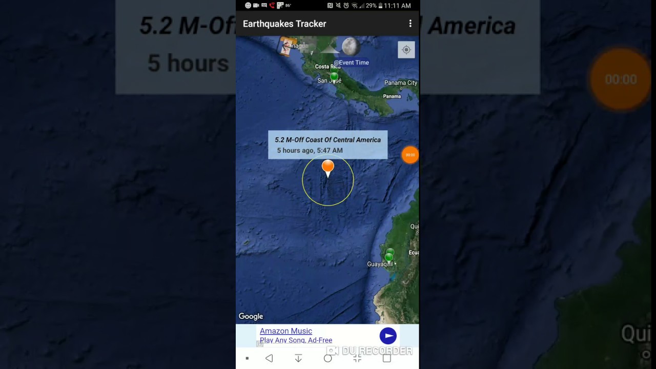 Central America Earthquake August 20th, 2019