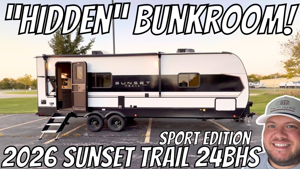 «Скрытый» автодом с двухъярусной кроватью! Обзор тура Sunset Trail Sport 24BHS 2026 года