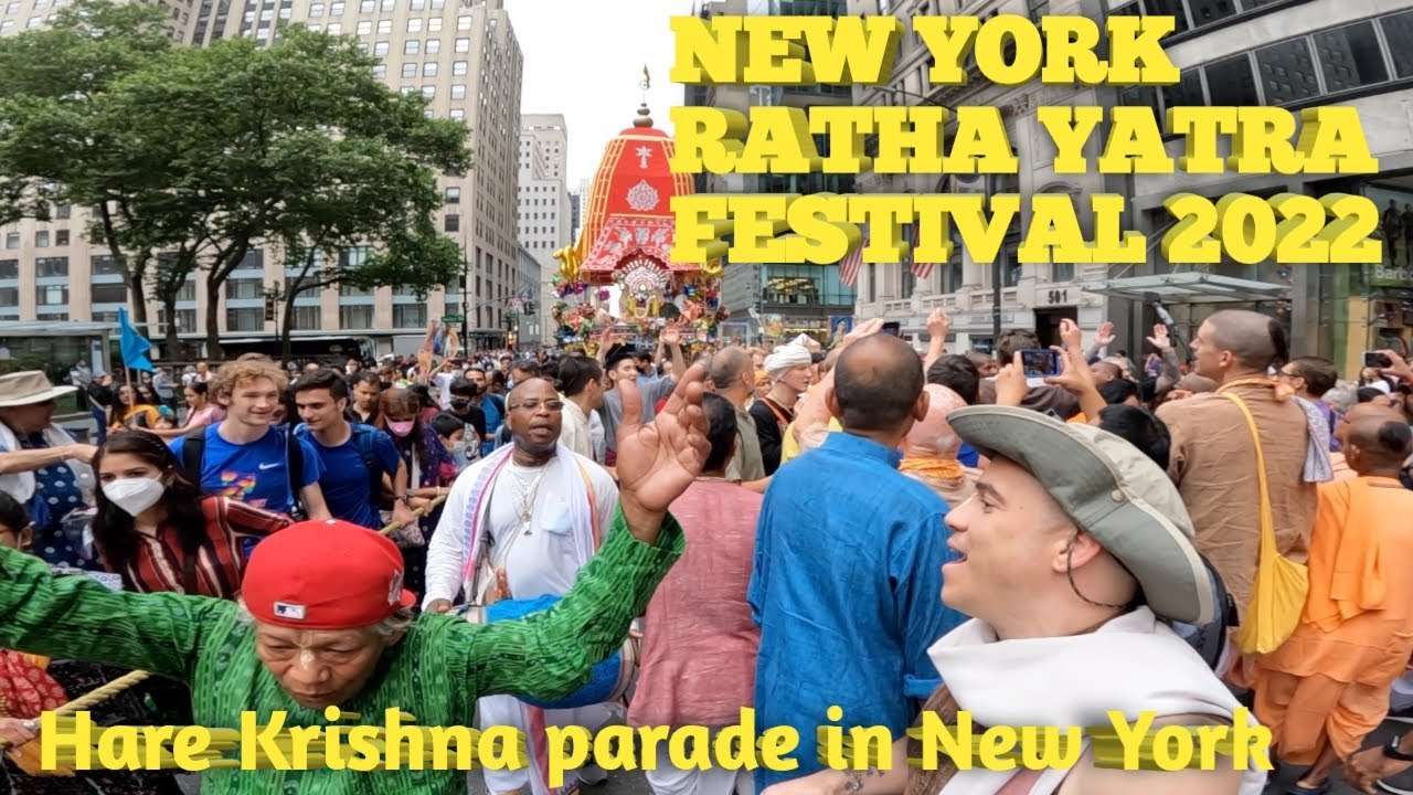 New York Rathayatra 2022 Hare Krishna  Jagannath Ratha yatra Festival New York