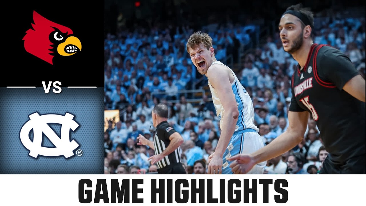 Louisville vs. North Carolina Highlights | 2025-26 ACC Men's Basketball