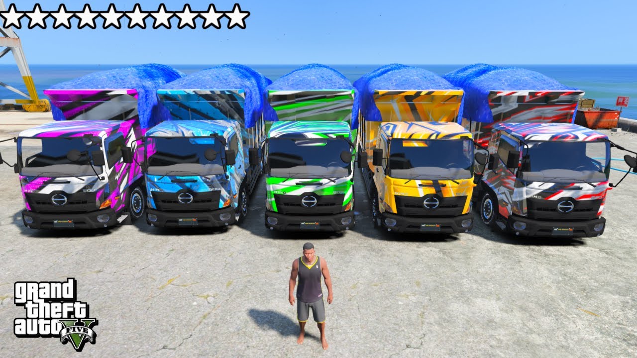 AKU KUMPULKAN TRUK HINO 500 MODIFIKASI MOTIF RACING OLENG PALING KEREN DI GTA 5