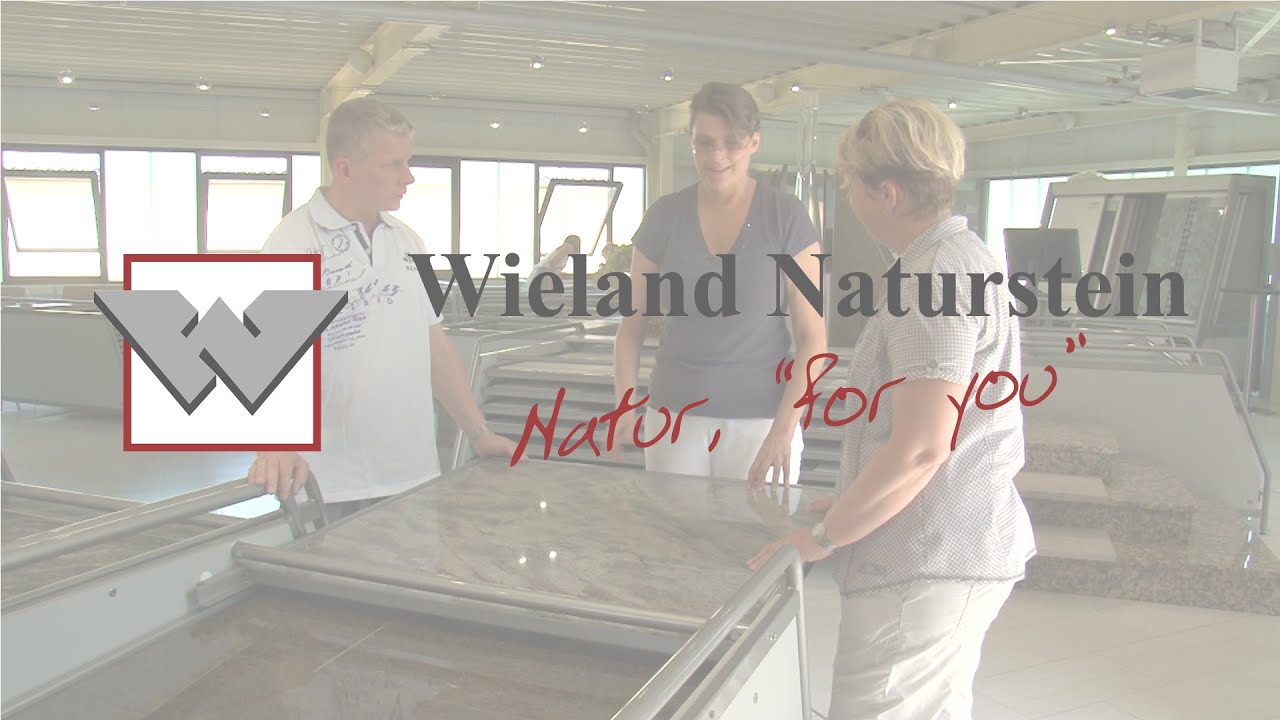 Granitfliesen verlegen, Granittreppen verlegen, aber erst bei Wieland am Lager Platten aussuchen.