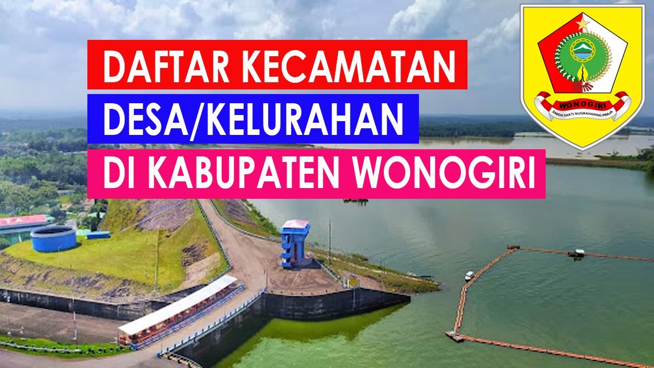 Daftar kecamatan dan kelurahan di Kabupaten Wonogiri
