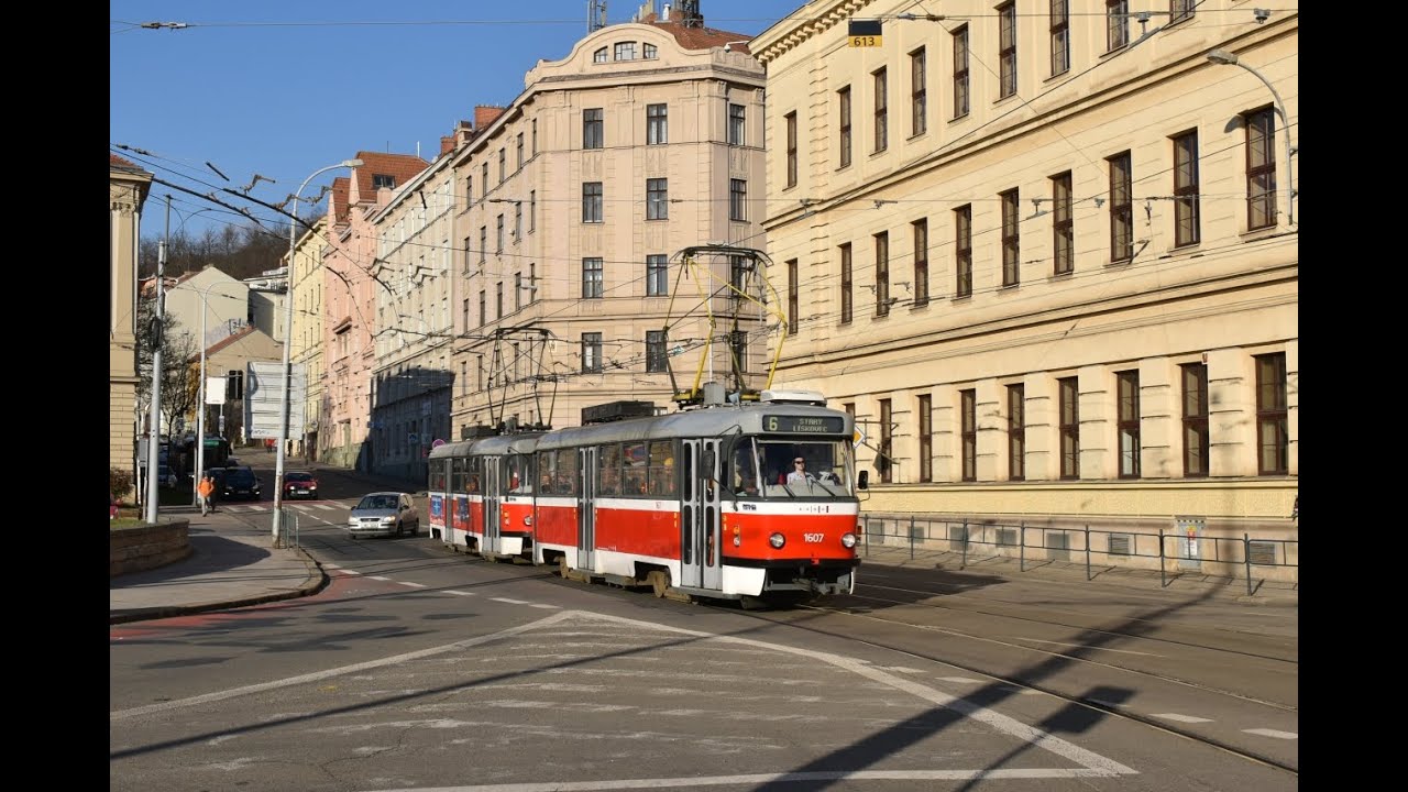 [BRNO - ČKD Tatra T3G ev.č. 1611] Linka 6 Celní - Starý Lískovec, smyčka  (jízda)