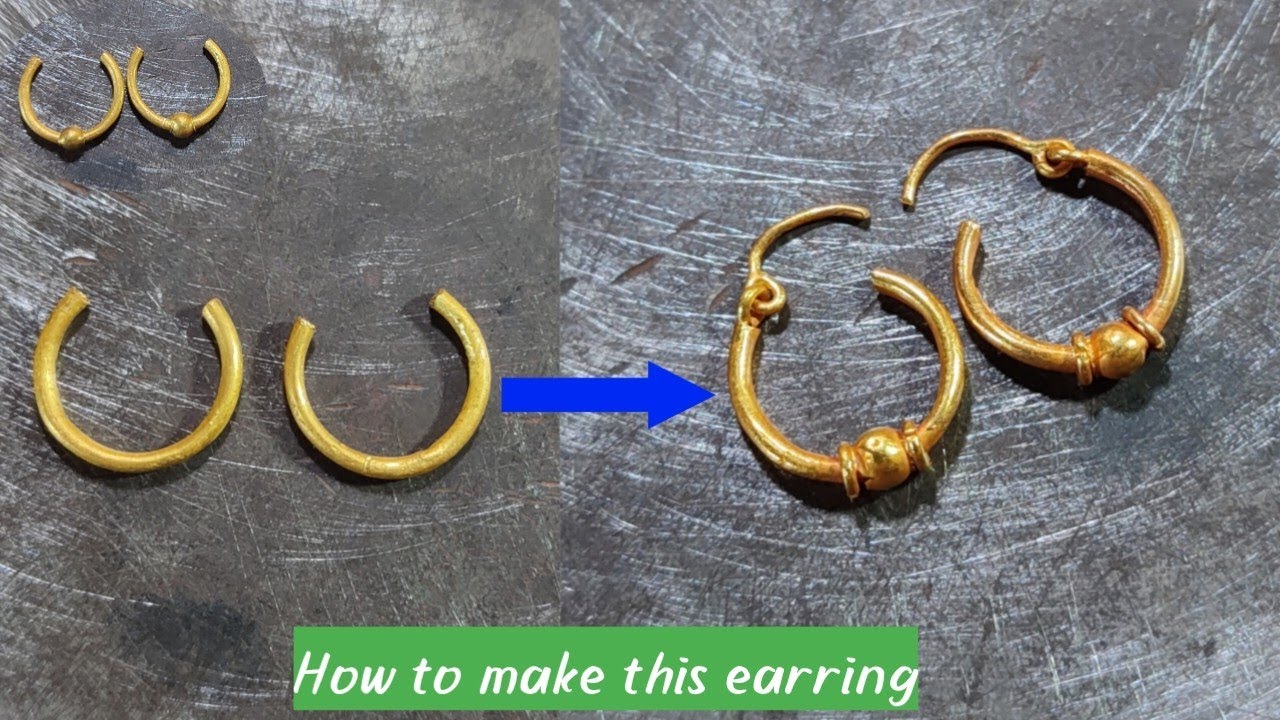 Gold Earring Making / Hollow Gold Pipe Earring making / Gold Jewlery
