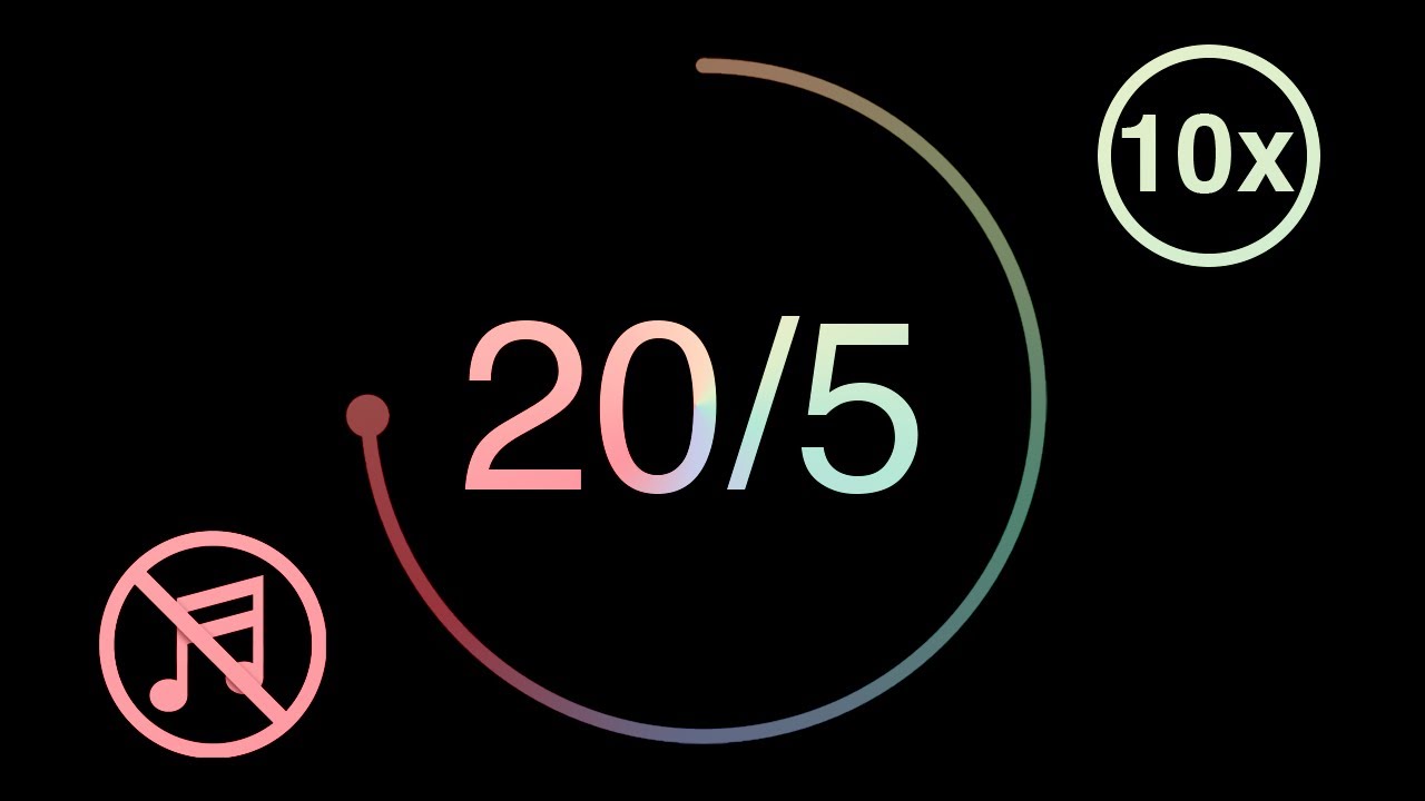20/5 - 20 Minute Timer - 5 Minute Break - Pomodoro Countdown Timer