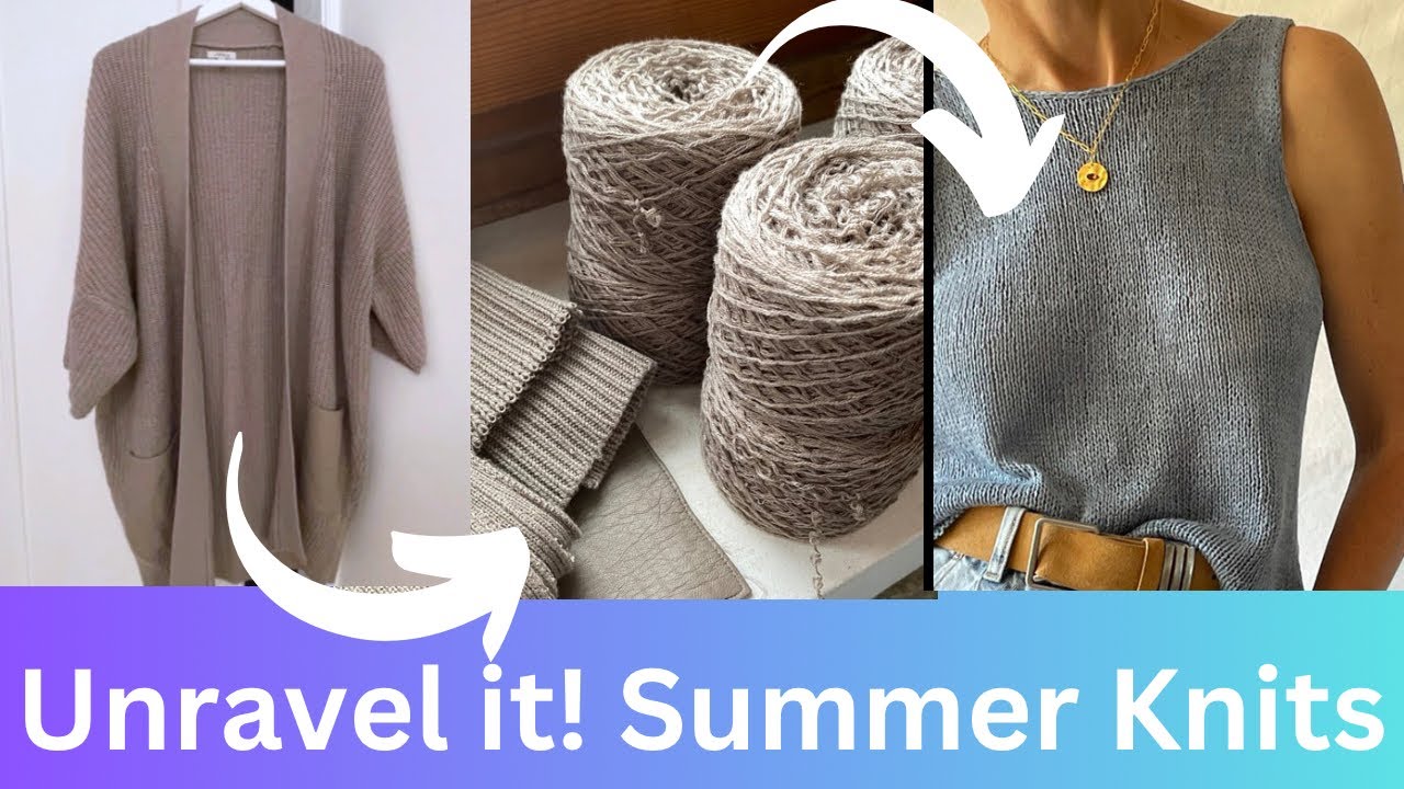 Thrifted Summer Sweaters for Yarn 🧶🧶🧶