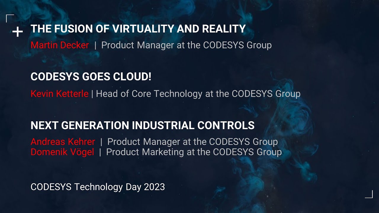 CODESYS Automation Server, Virtual Control, Cloud Based Engineering DE - CODESYS Technology Day 2023