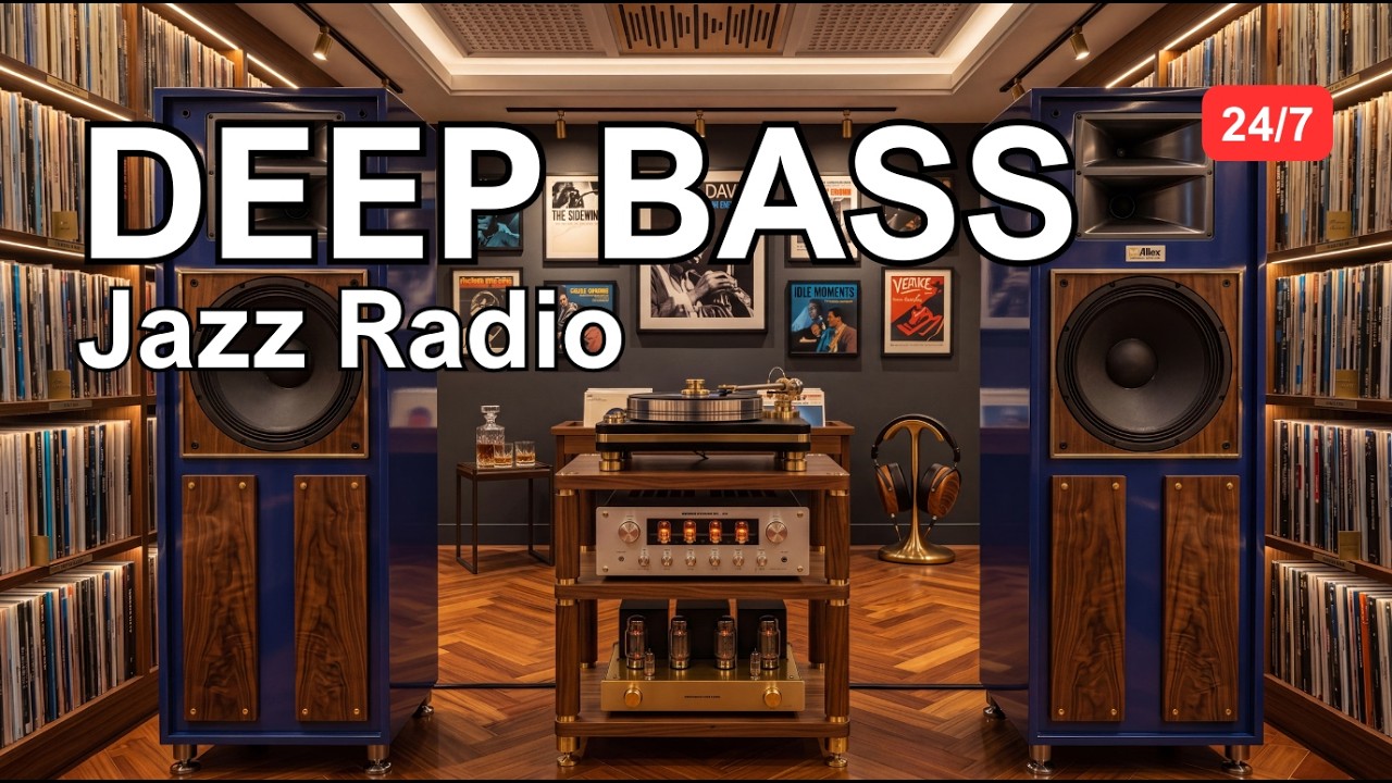 [LIVE 24/7] Deep Bass Minimal Jazz Radio for Sleepless Nights