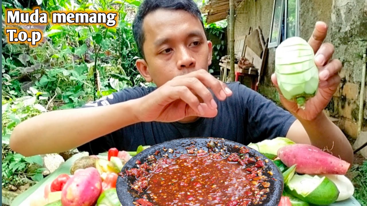 RUJAK PENGHILANG STRES + SAMBAL KOCEAK #asmr #buahbuahan #rujakbuahsegar