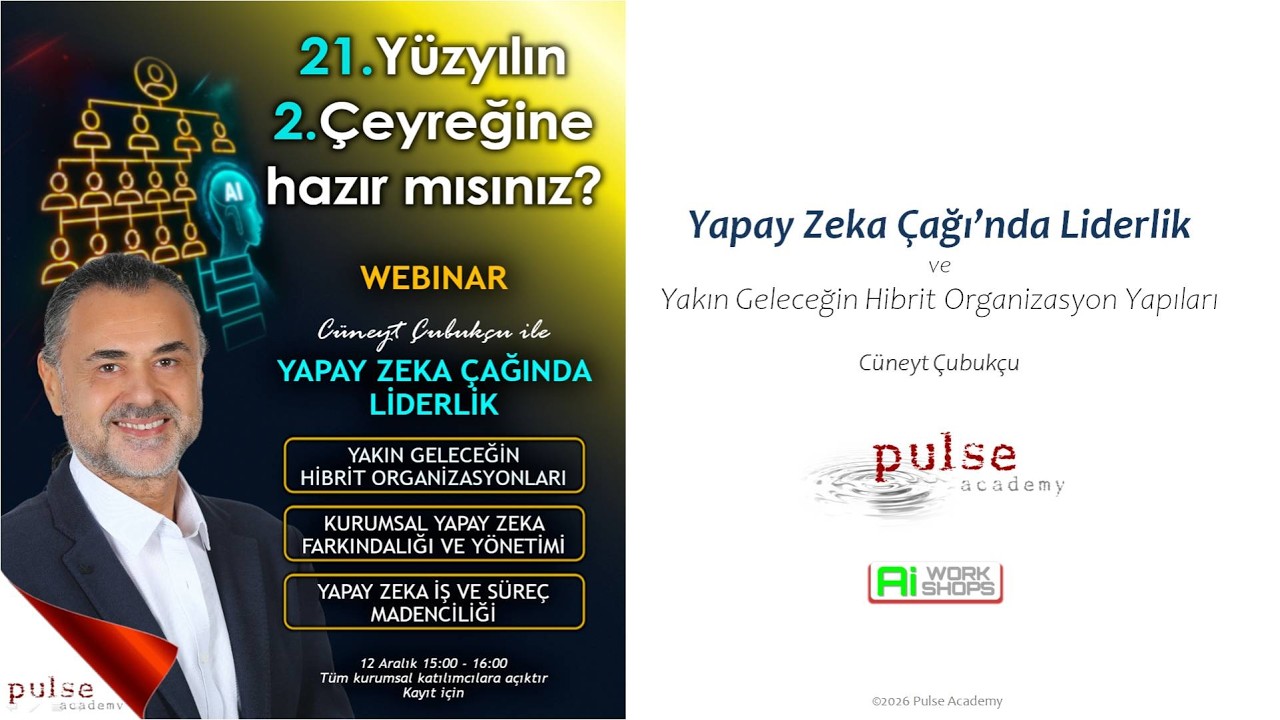 Yapay Zeka Çağında Liderlik ve Yakın Geleceğin Hibrit Organizasyon Yapıları - WEBINAR