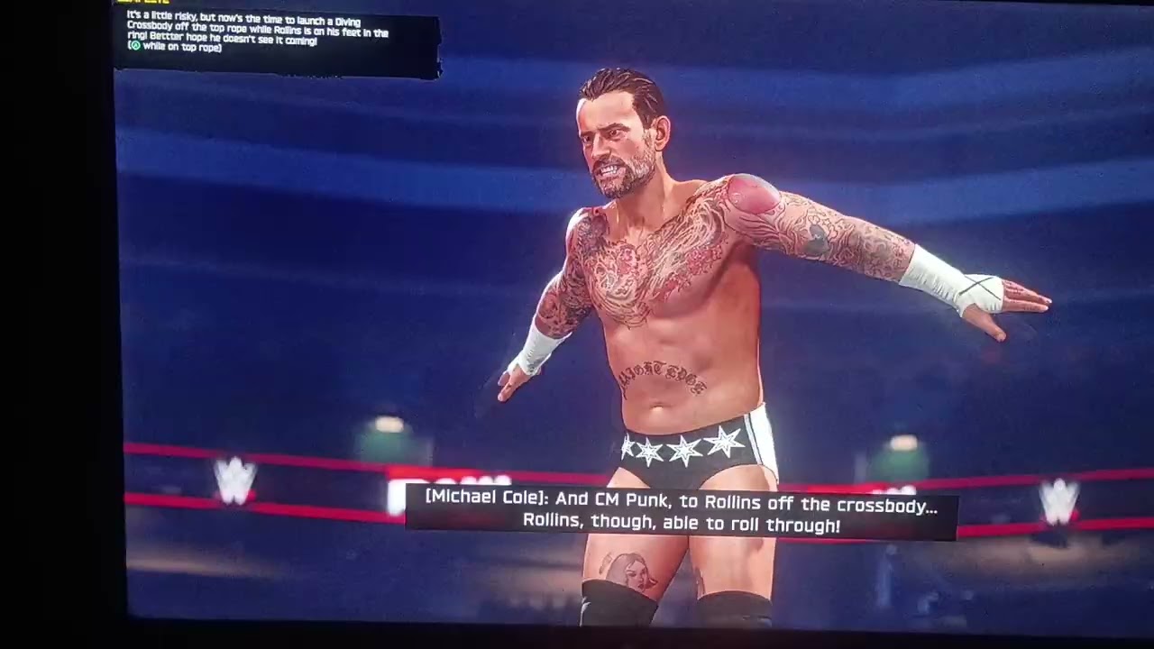 WWE 2k26 showcase mode CM Punk vs Seth Rollins RAW January 6,2025 Saturday March 7th 2026