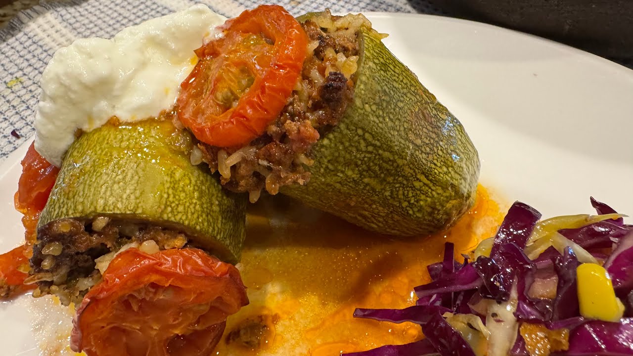Amazing Stuffed Zucchini, Mixed Cabbage Salad, Road Trip & Chores. A Daily Life!