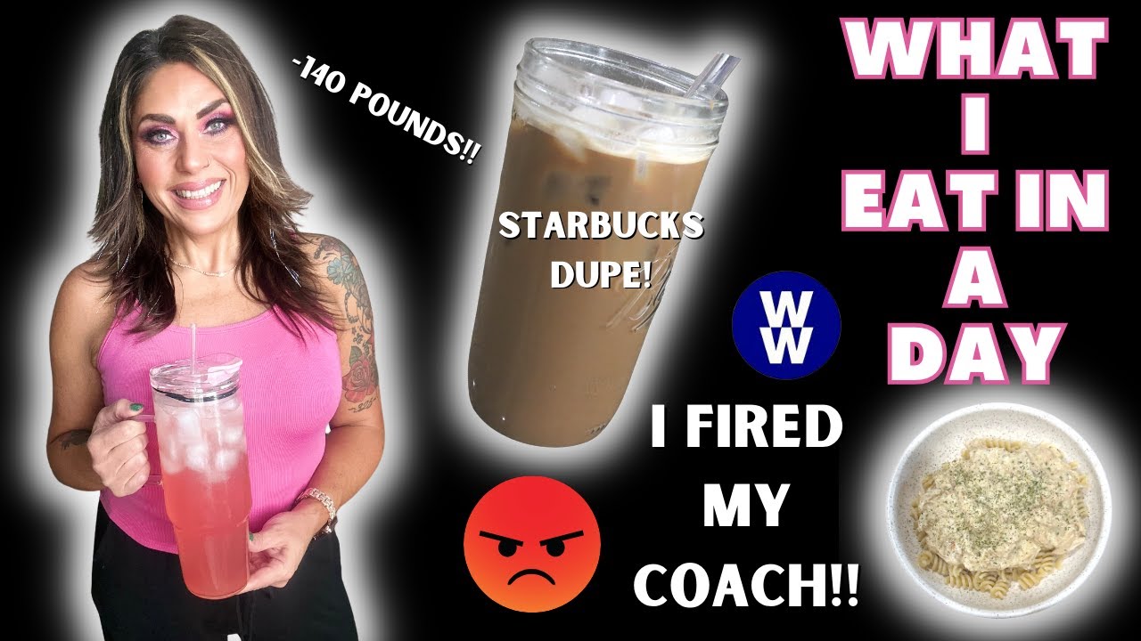 WHAT I EAT IN A DAY ON WW TO LOSE 140 POUNDS - I FIRED MY COACH 😡 - CREAMY ITALIAN CHICKEN PASTA!