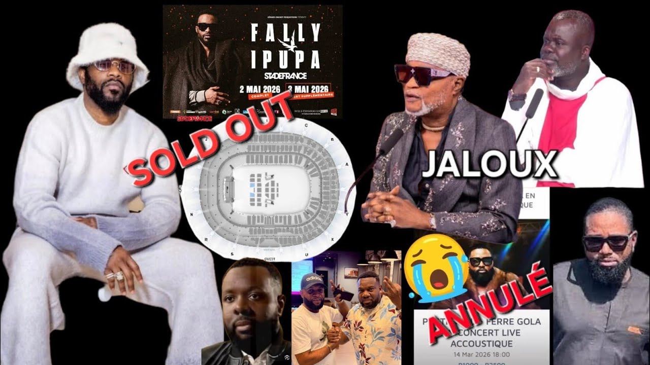 FALLY IPUPA SDF CARRE OR 300 BILLETS SOLD OUT KOFFI,GIMS JALOUX: PRINCE À PARIS FERRÉ CONCERT ANNULÉ