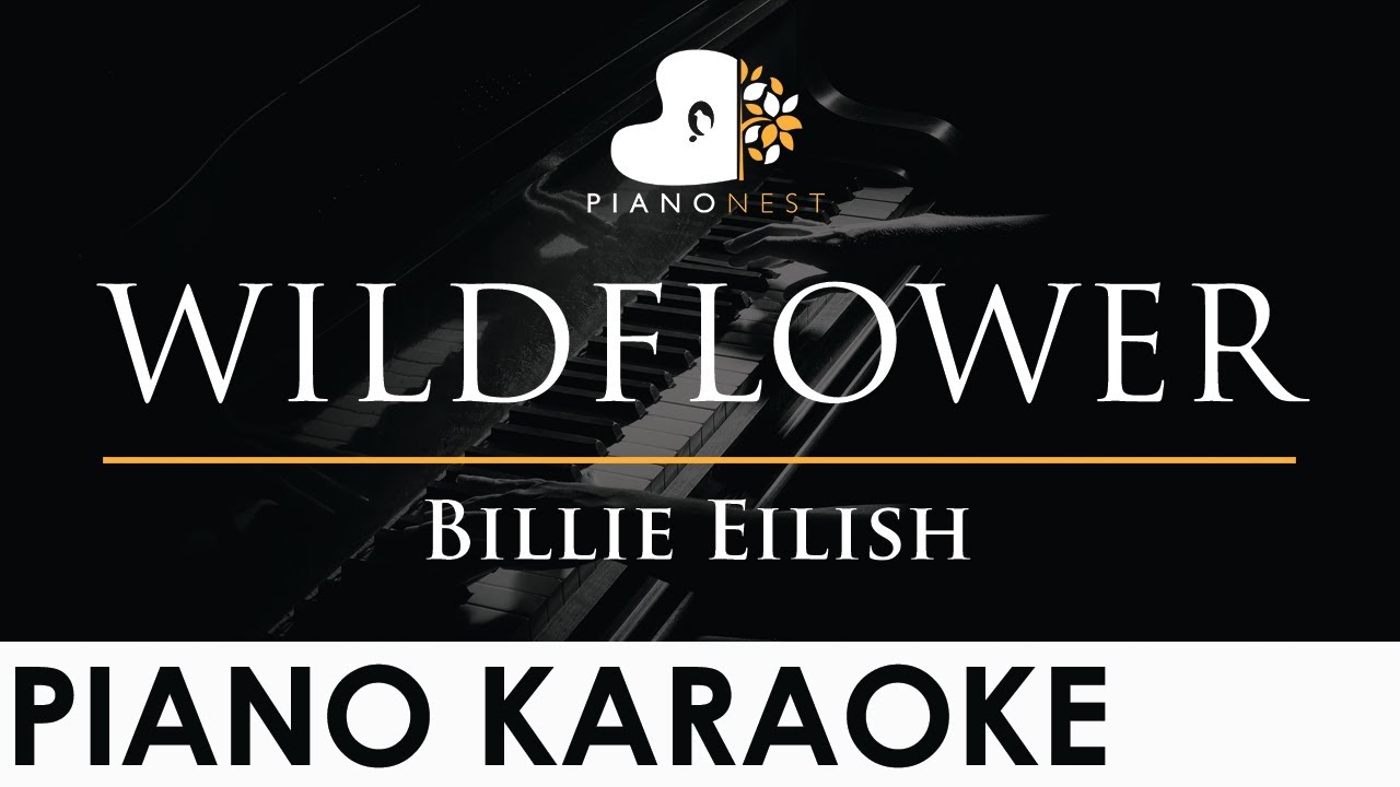 Billie Eilish - WILDFLOWER - Piano Karaoke Instrumental Cover with Lyrics