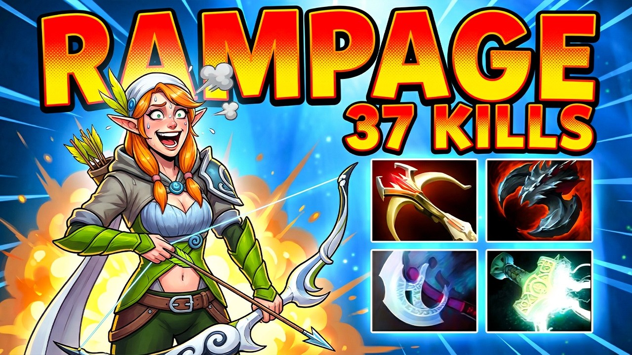 Rampage + 37 Kills Windranger Dota 2 ! Windranger Dota 2 Carry Safelane 7.40 Meta Pro Gameplay Build