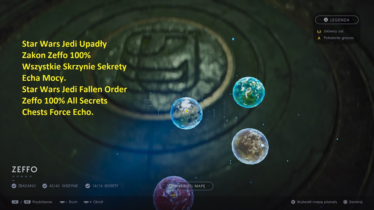 Star Wars Jedi Upadły Zakon Zeffo 100% Wszystkie Skrzynie Sekrety Echa/All Secrets Chests Force Echo