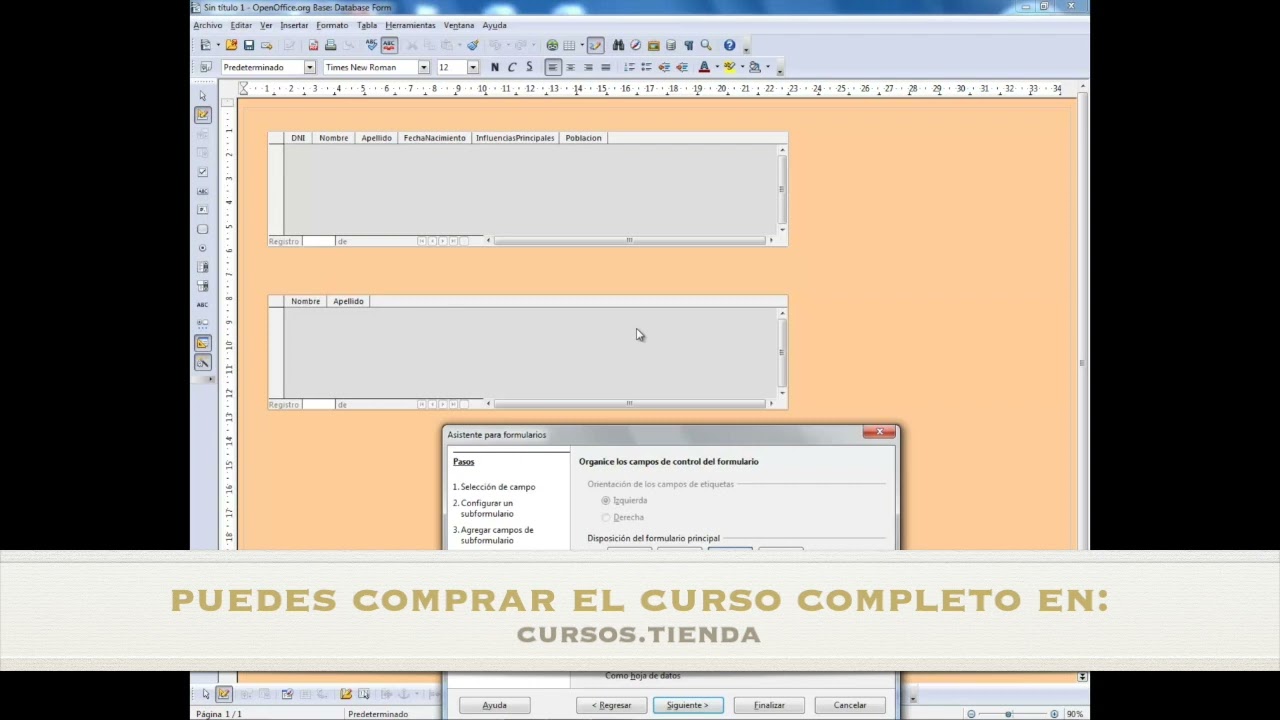 Openoffice - Tema 5 Sub formularios
