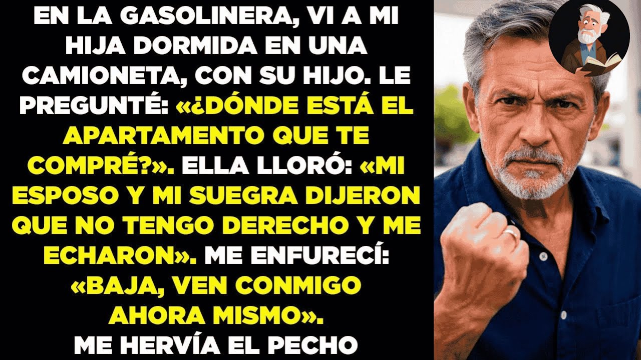 Vi a mi hija dormida en un minibús con su hijo;le pregunté:¿Dónde está el apartamento que te compré?