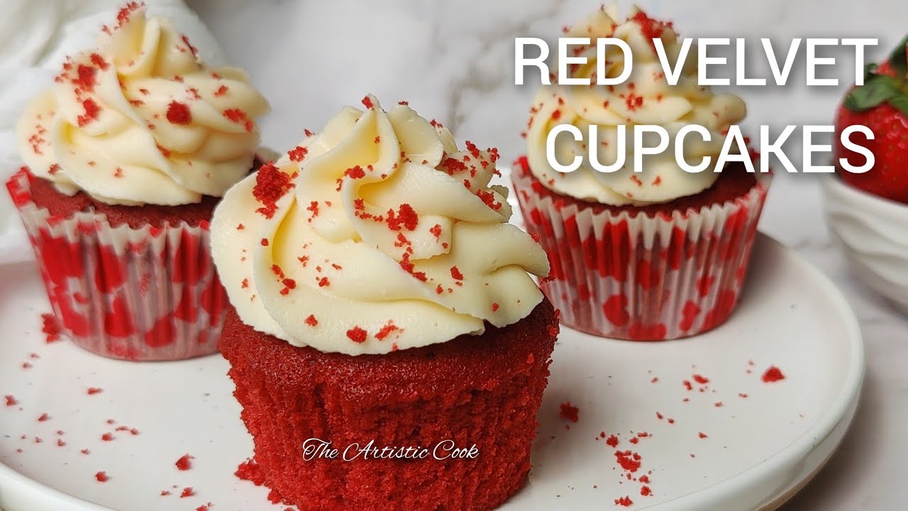 Super Moist RED VELVET CUPCAKE Recipe | CREAM CHEESE FROSTING | How to Make RED VELVET CUPCAKES