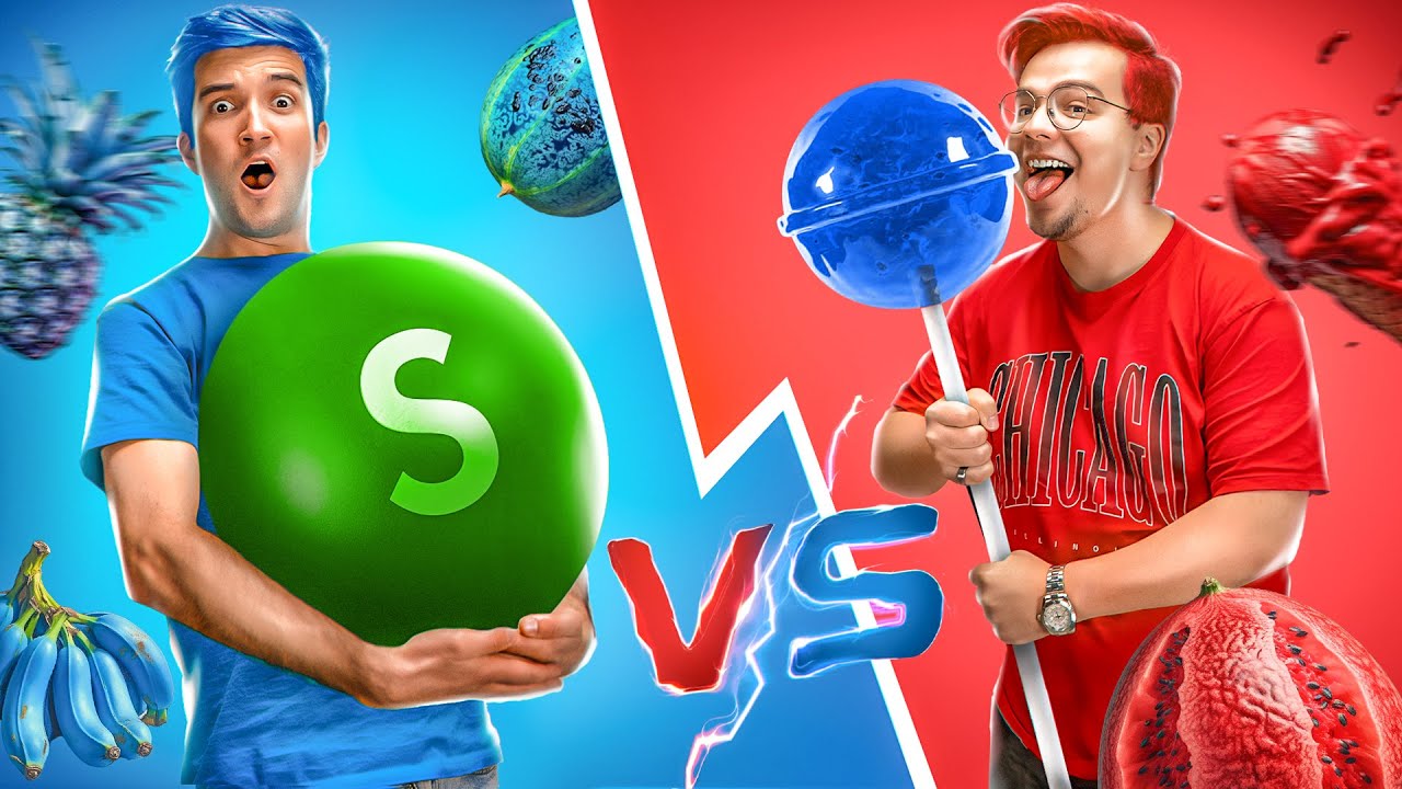 MÂNCARE ALBASTRĂ vs MÂNCARE ROȘIE CHALLENGE !!