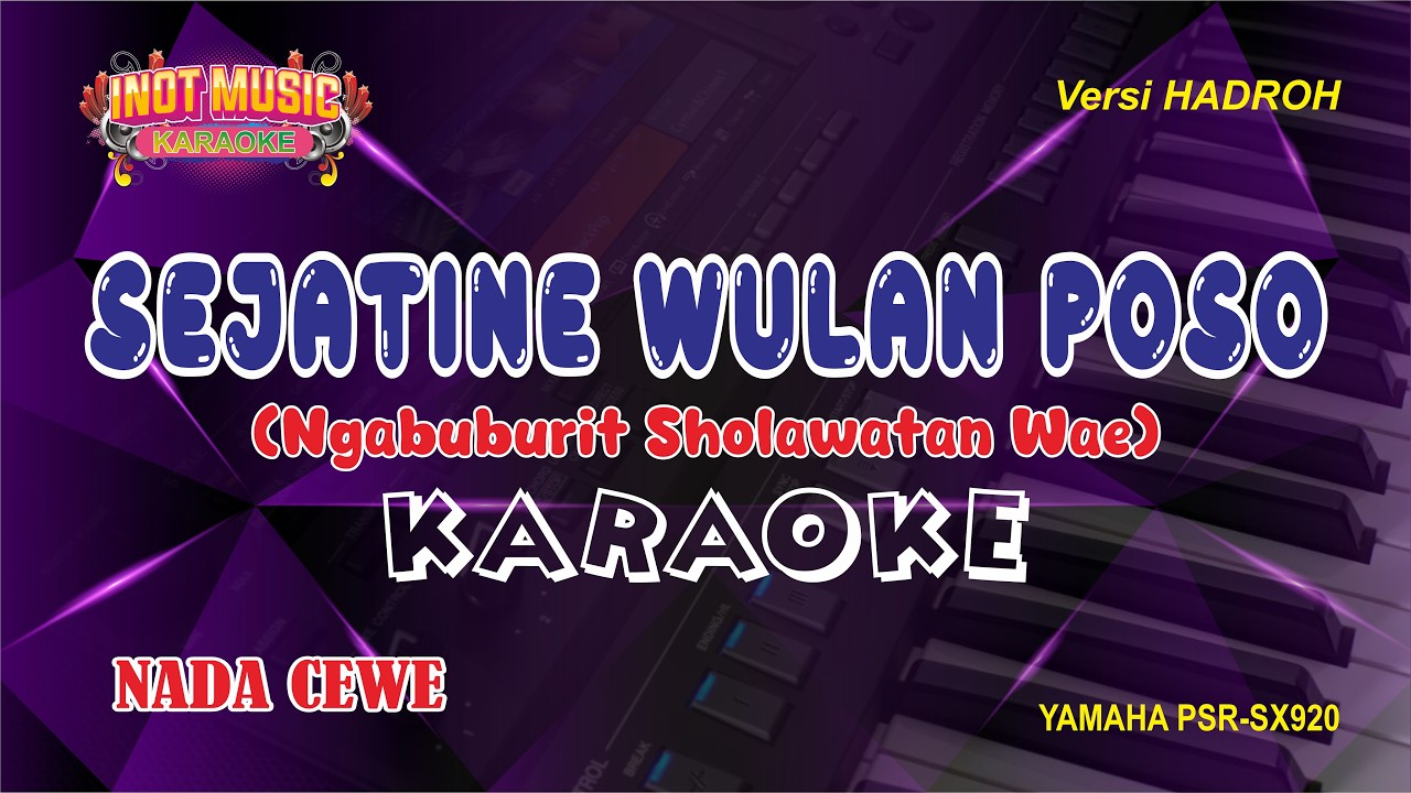 SEJATINE WULAN POSO - KARAOKE (NADA CEWE)