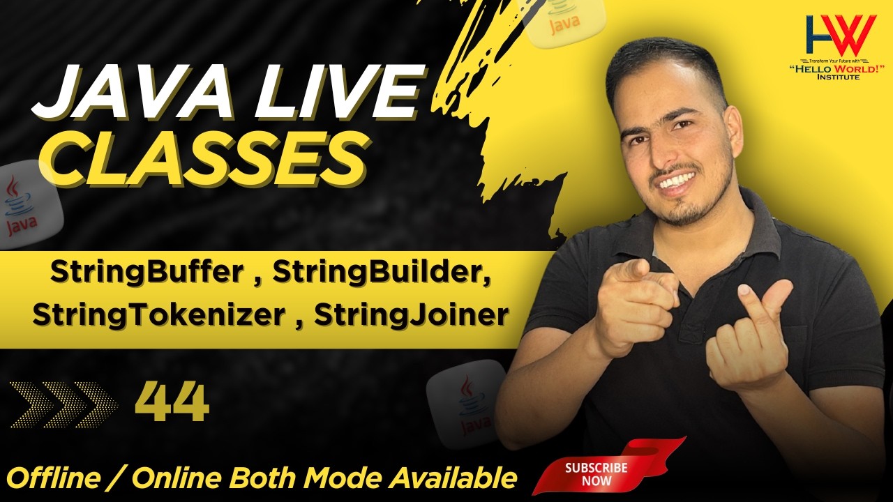 Java live Coding  (StringBuffer , StringBuilder, StringTokenizer , StringJoiner)