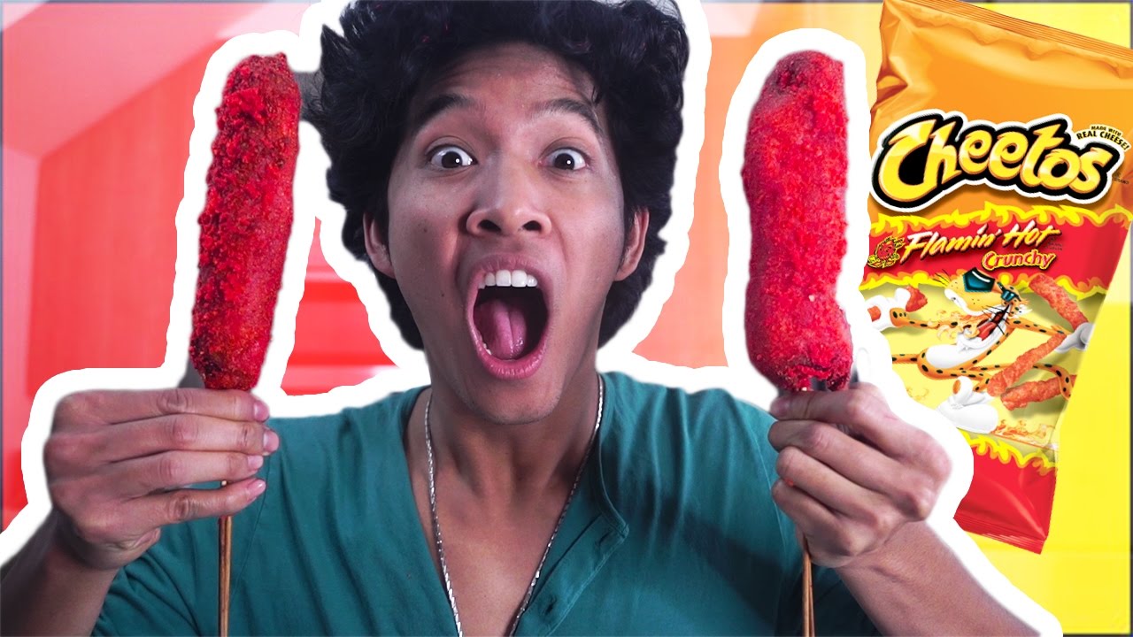 DIY HOT CHEETO BACON CORN DOGS!!!
