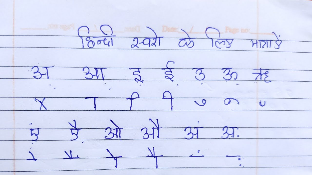 स्वर कोनसे कोनसे होते है l और उनकी मात्राए कोनसी कोनसी होती है l #psonie