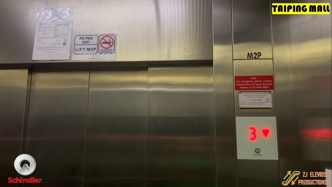2 Schindler 5500 Elevators at Taiping Mall, Taiping, Perak, Malaysia.
