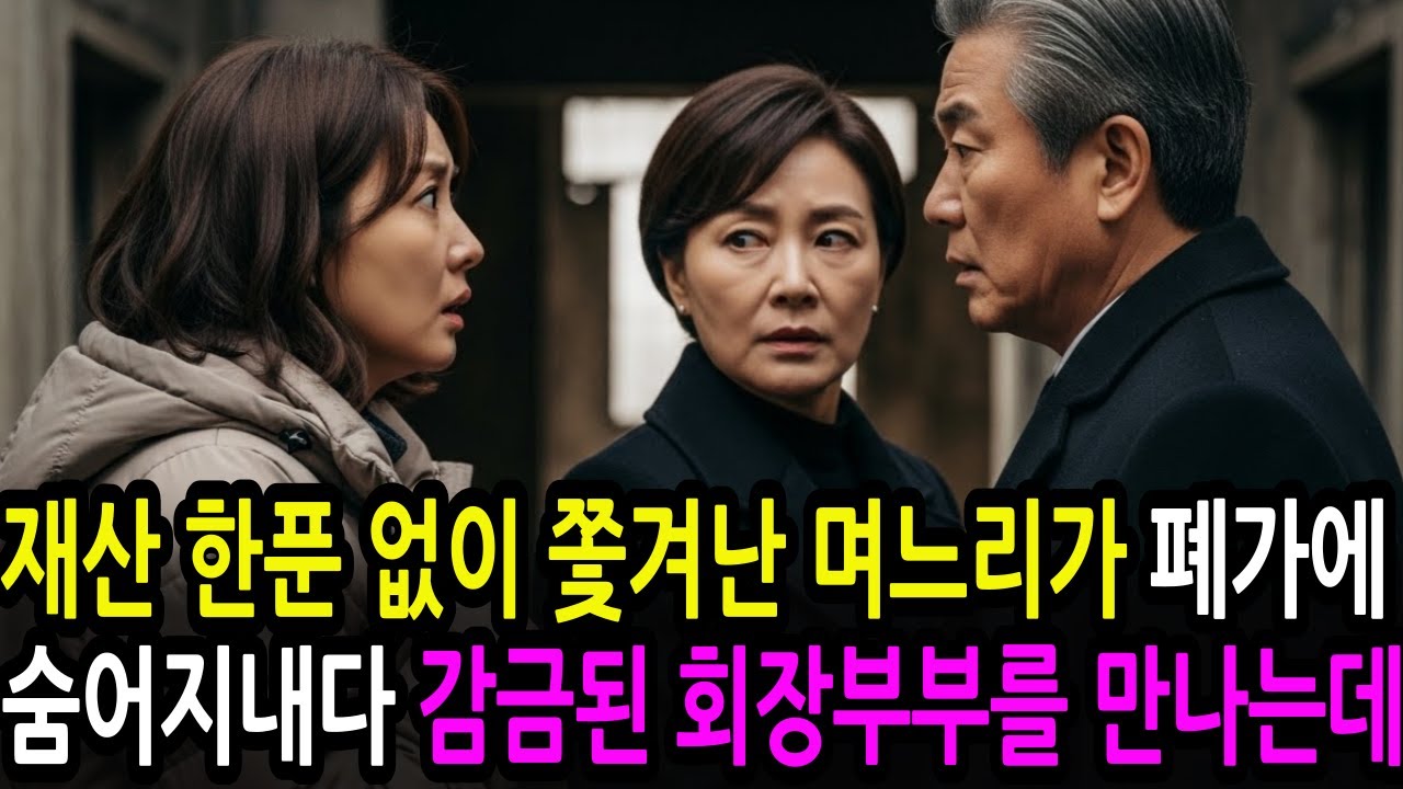 재산 한 푼 없이 쫓겨난 며느리, 폐가에서 회장 부부를 만나는데...