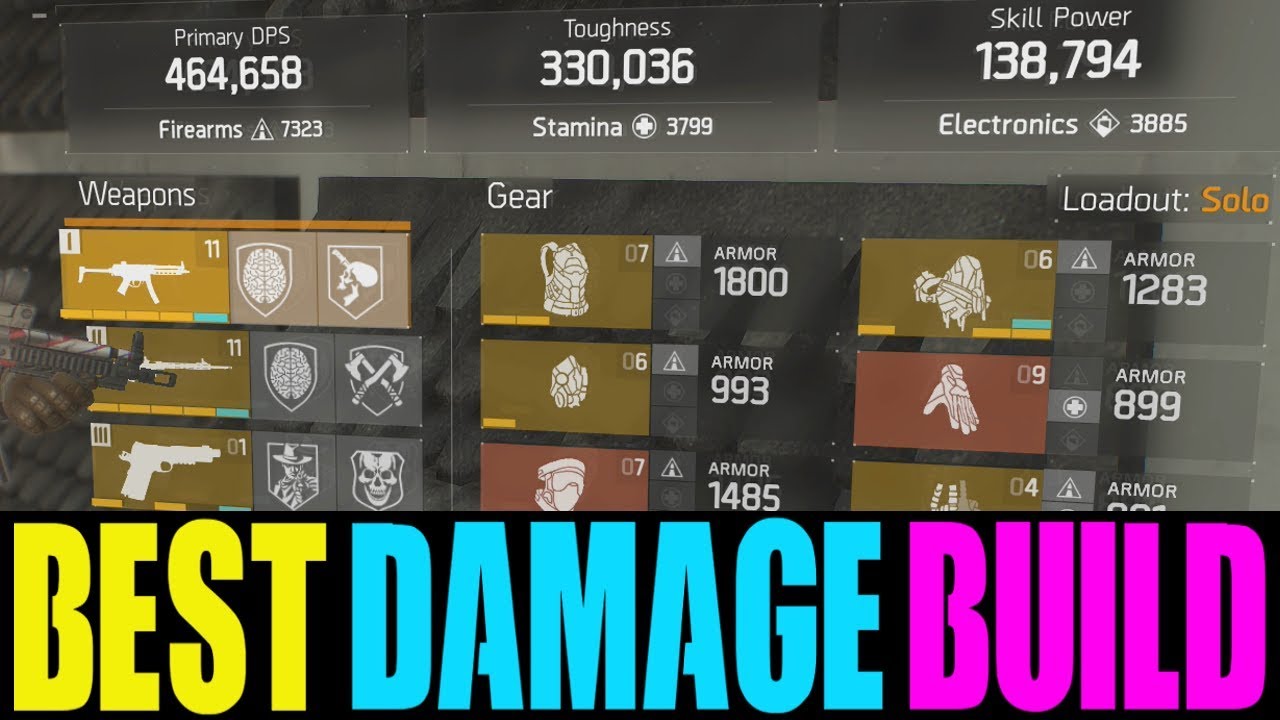 THE DIVISION - BEST DAMAGE & DPS SUBMACHINE GUN BUILD! STRONGEST PVP & PVE DAMAGE BUILD