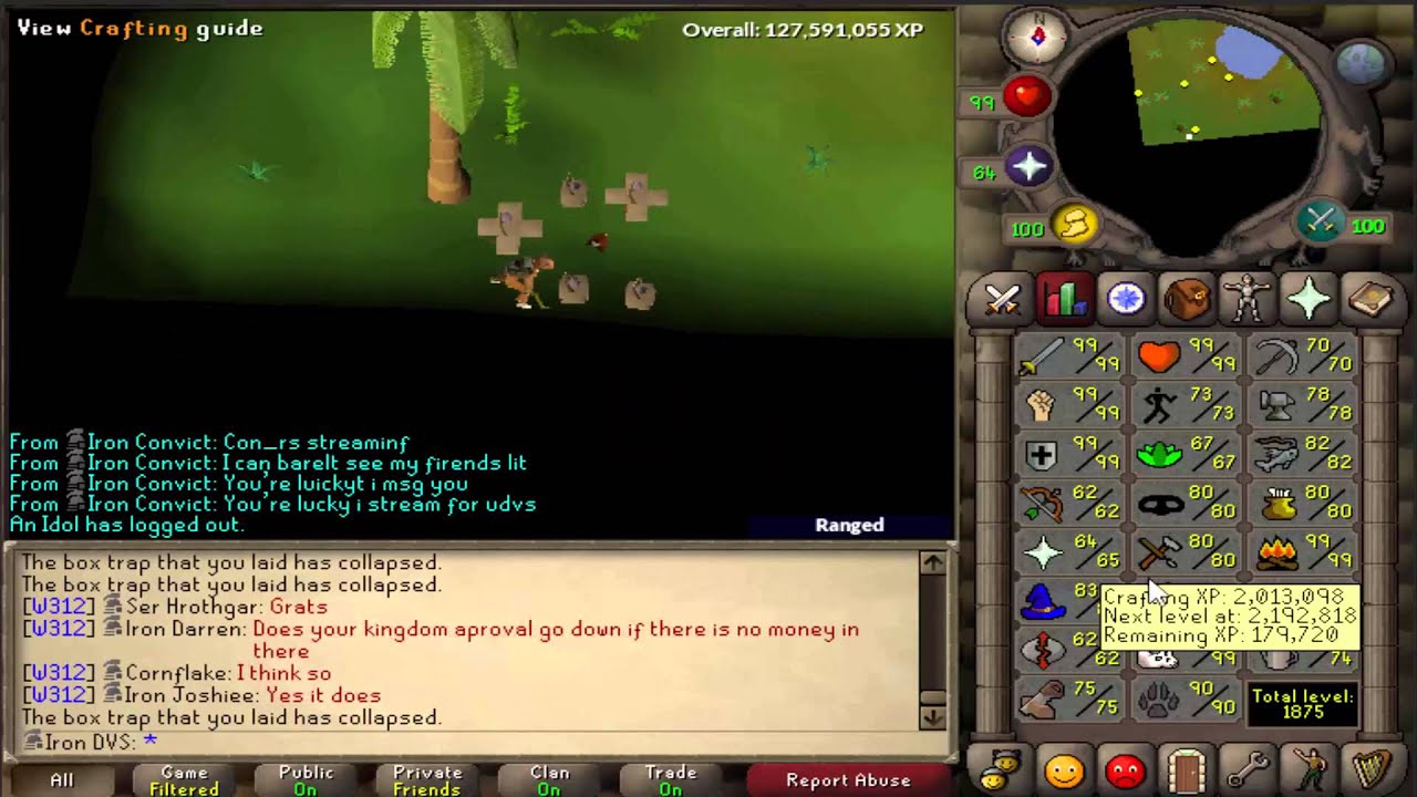 Oldschool Runescape Ironman - Episode 9 - Hunter/Void Grind (Iron DVS)