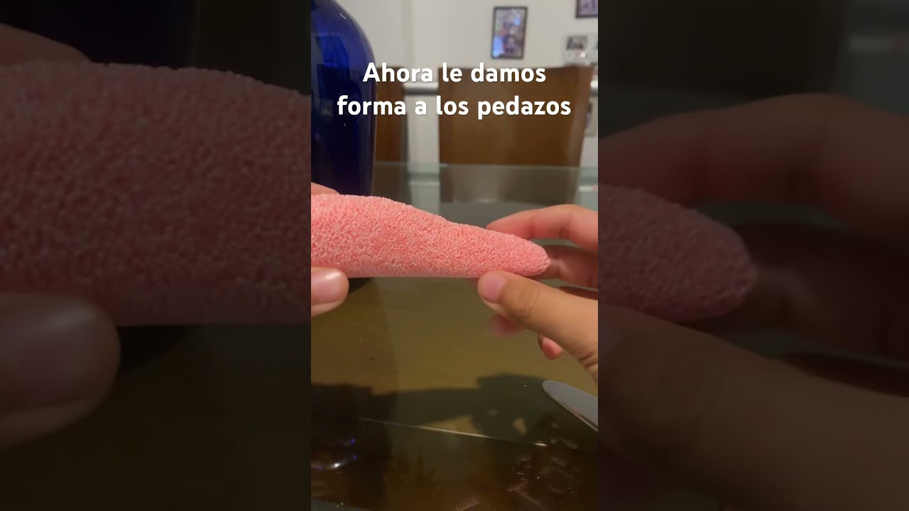 Haciendo ajolote de plastilina granulada