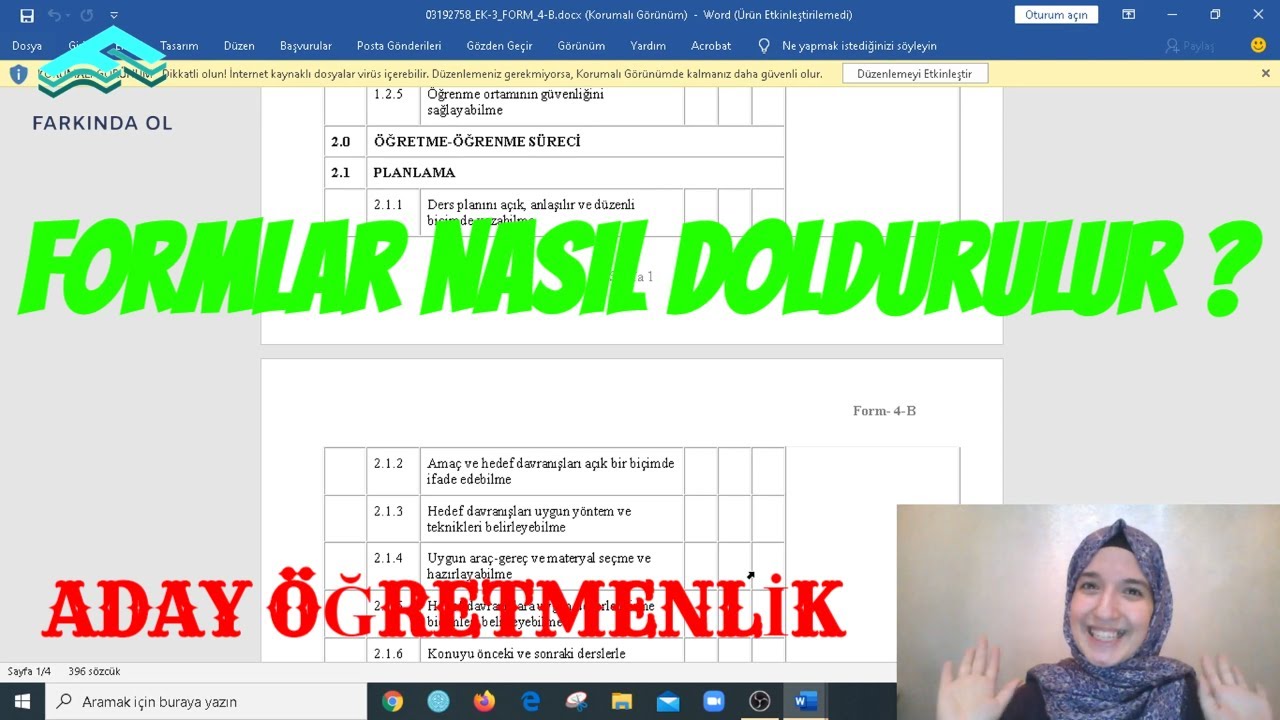 ADAY ÖĞRETMENLİK HAKKINDA MERAK EDİLENLER 2- FORMLAR NASIL DOLDURULUR ?