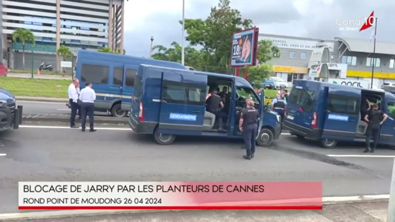 Onews Guadeloupe .Jarry reste bloqué ce matin par les planteurs. dernières images