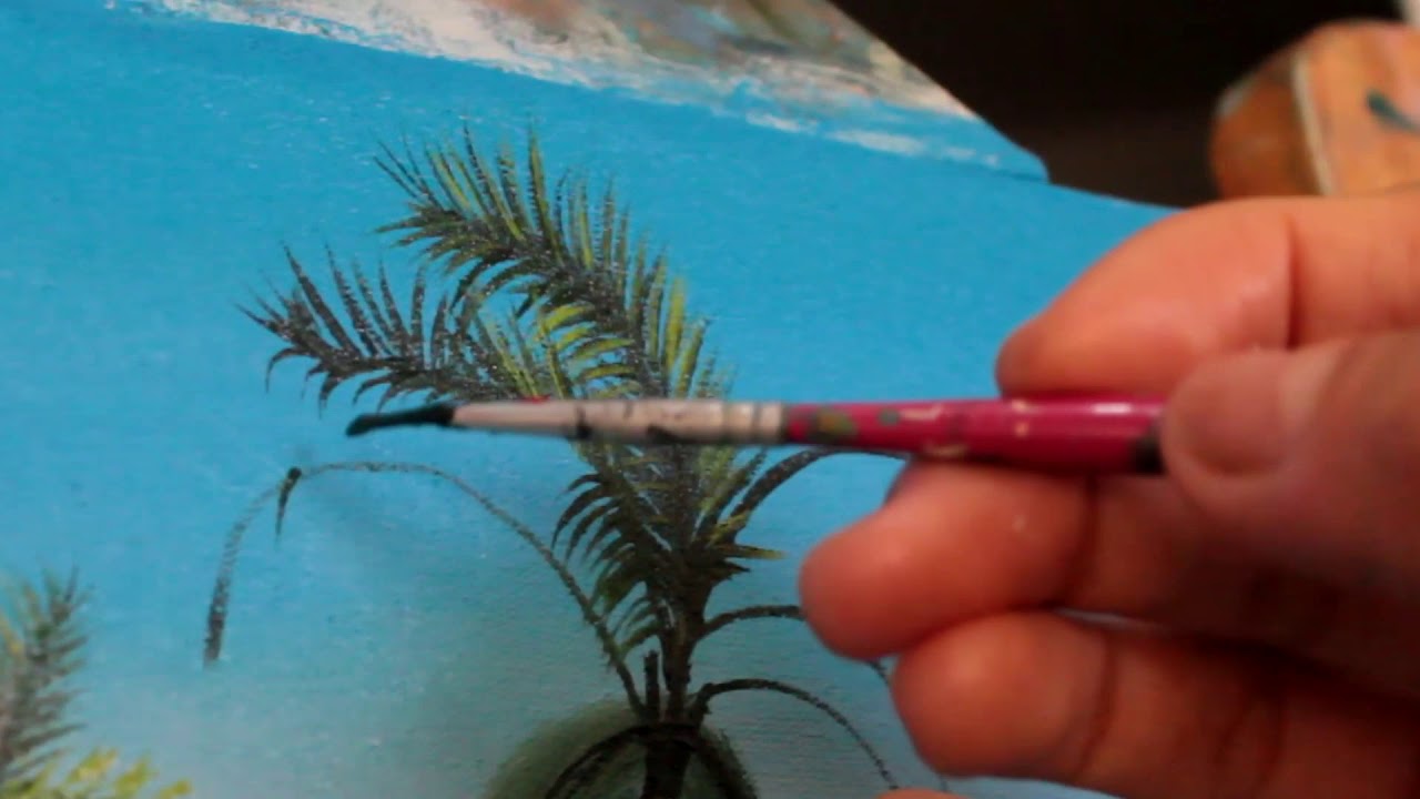 Como pintar uma palmeira (coqueiro)