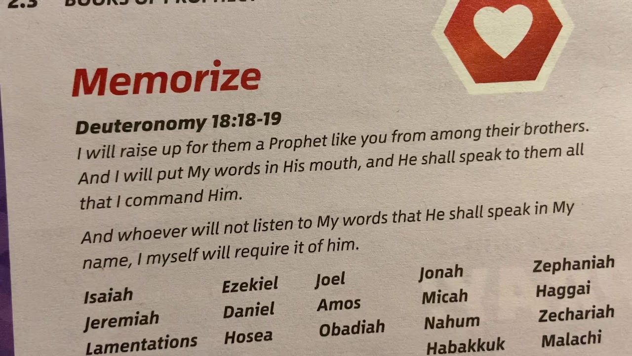 Deuteronomy 18:18-19 TNT AWANA Bible memory work